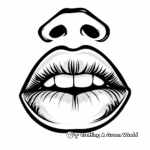 Lips in Pop Art: Warhol-Style Coloring Pages 1