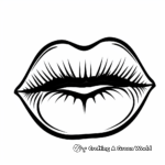 Lips in Pop Art: Warhol-Style Coloring Pages 4