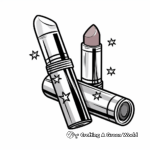 Lipstick and Lip Gloss Duo Coloring Pages 1
