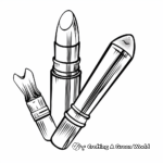 Lipstick and Lip Gloss Duo Coloring Pages 4