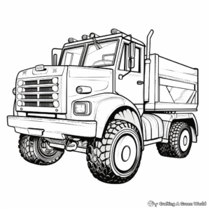 Little Snow Plow Truck Coloring Pages for Toddlers 2