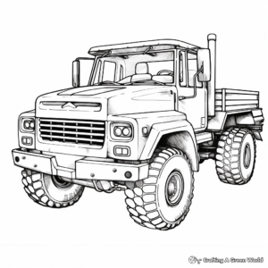 Little Snow Plow Truck Coloring Pages for Toddlers 4