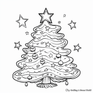 Lively Christian Christmas Tree Coloring Pages 4