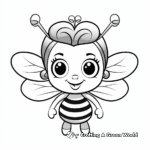 Lively Queen Bee Coloring Pages 4