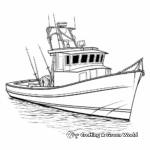 Lobster Fishing Boat Printable Coloring Pages 2