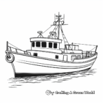Longliner Fishing Boat: Detailed Coloring Pages 1