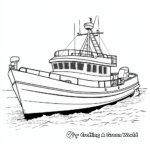 Longliner Fishing Boat: Detailed Coloring Pages 3