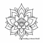 Lotus Flower and Mandala Harmony: Coloring Pages 1