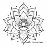 Lotus Flower and Mandala Harmony: Coloring Pages 4