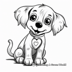 Lovable Puppy 'I Love You' Coloring Pages 3