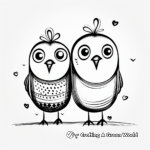 Love Bird Couple Coloring Pages 2