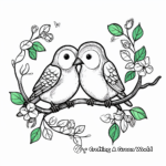 Love Bird in Rainforest Coloring Pages 1