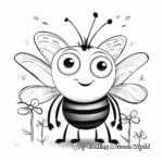 Love Bug and Flower Coloring Pages for Kids 1