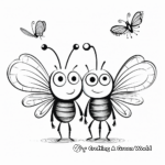Love Bug and Flower Coloring Pages for Kids 2