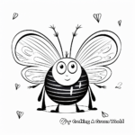 Love Bug and Flower Coloring Pages for Kids 3