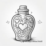 Love Potion Bottle Coloring Pages 1