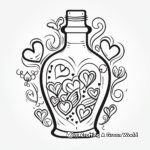 Love Potion Bottle Coloring Pages 4