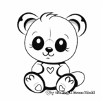 Loveable Panda Coloring Pages 1
