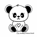 Loveable Panda Coloring Pages 3
