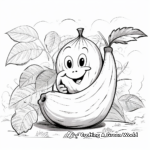 Lovely Banana Coloring Pages 4