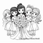 Lovely Bridesmaids Coloring Pages 2