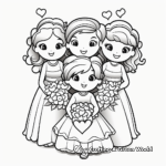 Lovely Bridesmaids Coloring Pages 4