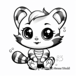 Lovely Cat Bee Valentine Coloring Pages 1