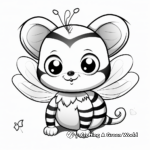 Lovely Cat Bee Valentine Coloring Pages 4