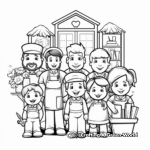 Lovely Community Helpers Kindergarten Coloring Pages 1