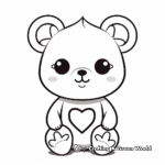 Lovely Kawaii Teddy Bear Coloring Pages 1