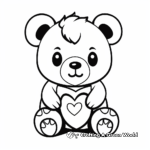 Lovely Kawaii Teddy Bear Coloring Pages 2