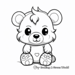 Lovely Kawaii Teddy Bear Coloring Pages 3
