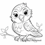 Lovely Parrot Coloring Sheets for Children 2