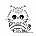 Lovely Persian Striped Cat Coloring Pages 3