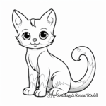 Lovely Siamese Cat Coloring Pages 1