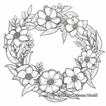 Lovely Zinnia Wreath Coloring Pages 2