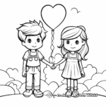Loving 'Thinking of You' Holding Hands Coloring Pages 2