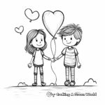 Loving 'Thinking of You' Holding Hands Coloring Pages 4