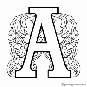 Lowercase A Educational Coloring Pages 3