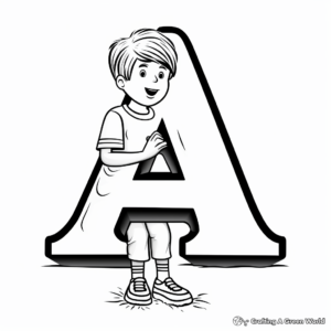 Lowercase A Educational Coloring Pages 4