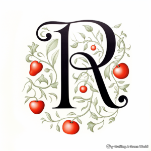 Lowercase A Fruit-Themed Coloring Pages 4