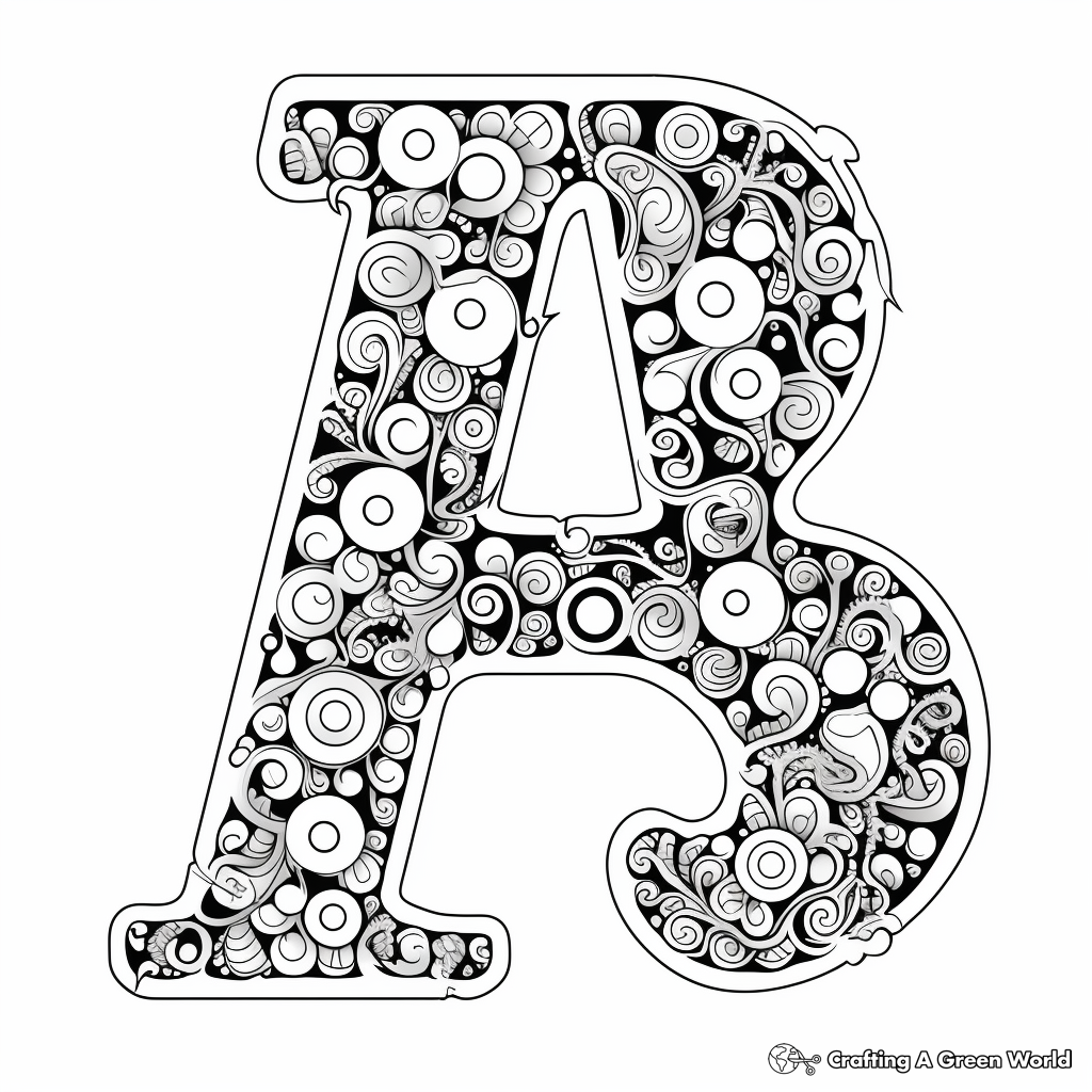 Lowercase A with Bubbles Coloring Pages 1