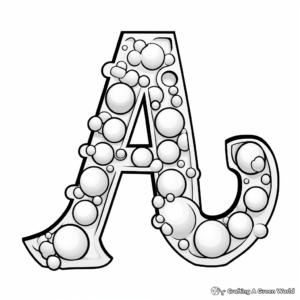 Lowercase A with Bubbles Coloring Pages 3