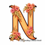 Lowercase and Uppercase Letter N Coloring Pages 3
