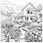 Lush English Garden Coloring Pages 2