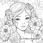 Lush Peony Floral Coloring Pages 1