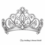 Luxurious Royal Tiara Coloring Pages for Adults 1