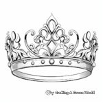 Luxurious Royal Tiara Coloring Pages for Adults 2