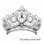 Luxurious Royal Tiara Coloring Pages for Adults 3