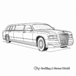 Luxury Limousine Wedding Car Coloring Pages 2